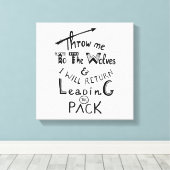 オオカミに私を投げろ!やる気を起こさせる引用文 キャンバスプリント (インサイチュ (ウッドフロア))