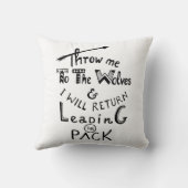 オオカミに私を投げろ！やる気を起こさせる引用文 クッション (裏面)