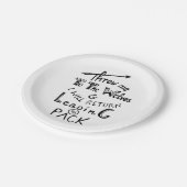 オオカミに私を投げろ！やる気を起こさせる引用文 ペーパープレート (アングル)