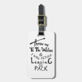 オオカミに私を投げろ!やる気を起こさせる引用文 ラゲッジタグ (正面縦)