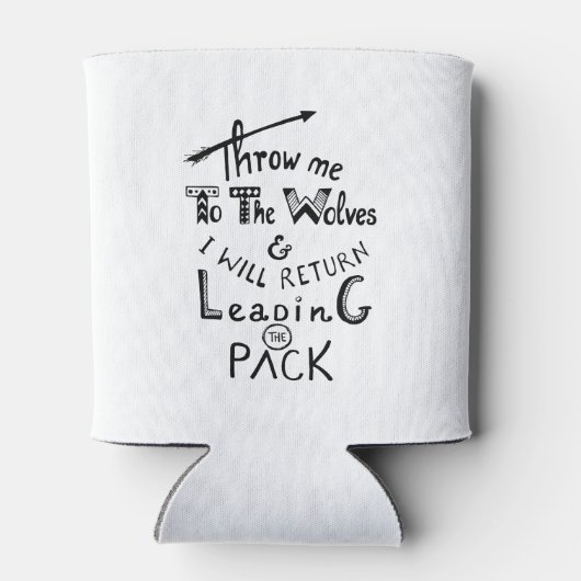 オオカミに私を投げろ！やる気を起こさせる引用文 缶クーラー (裏面)