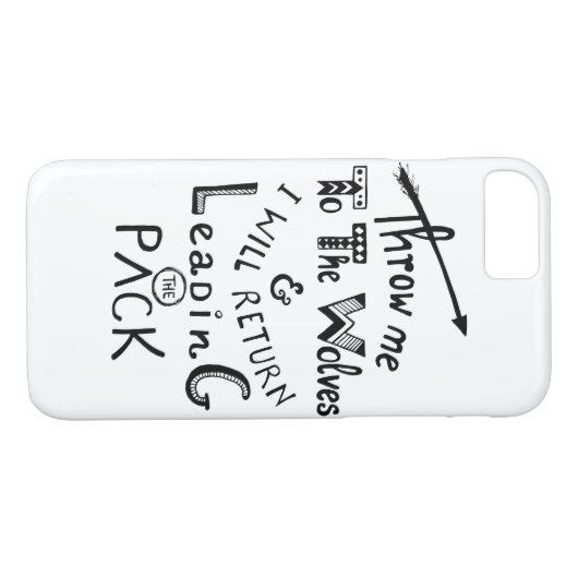 オオカミに私を投げろ!やる気を起こさせる引用文 Case-Mate iPhoneケース (裏面(横))