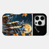 オオカミのいる夕焼けの空 iPhoneケース (裏面横)