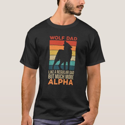 オオカミのお父さんのメンズティンバーオオカミの引用 Tシャツ (正面)