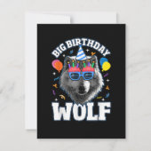 オオカミのための大きな誕生日のオオカミ カード (裏面)
