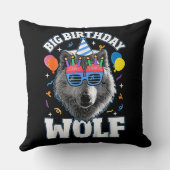 オオカミのための大きな誕生日のオオカミ クッション (裏面)