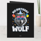 オオカミのための大きな誕生日オオカミ サンキューカード (裏面)