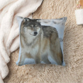 オオカミのアメリカ人のMoJoの枕 クッション (ブランケット)