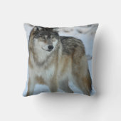 オオカミのアメリカ人のMoJoの枕 クッション (裏面)