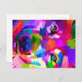 オオカミのカラフルの塊 シーズンポストカード (正面/裏面)