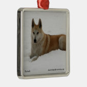 オオカミのクリスマスツリーのオーナメント メタルオーナメント (右)