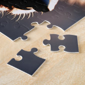 オオカミのクローズアップポートレート ジグソーパズル (側面)