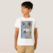オオカミのクローズアップ Tシャツ (正面フル)