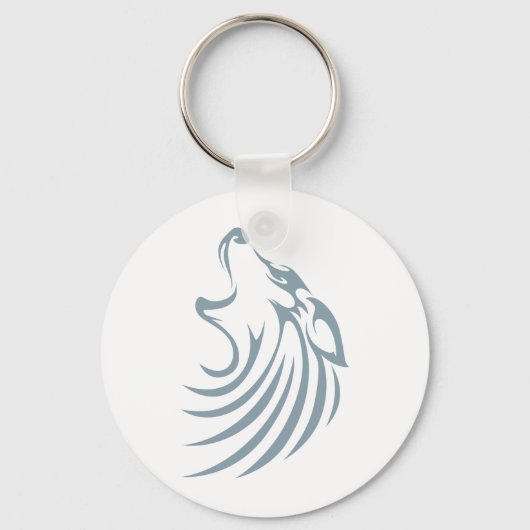 オオカミのシャツ |ウルフカッコいいシャカスタムツのロゴ キーホルダー (正面)