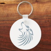 オオカミのシャツ |ウルフカッコいいシャカスタムツのロゴ キーホルダー (正面)