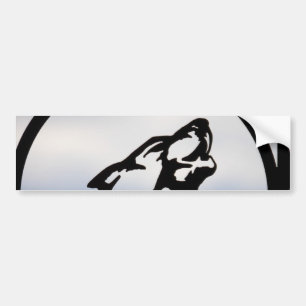 オオカミのシルエット バンパーステッカー