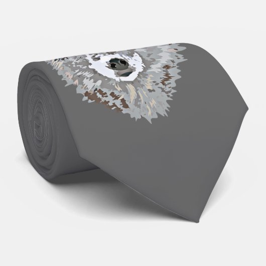 オオカミのタイ ネクタイ (ロール)