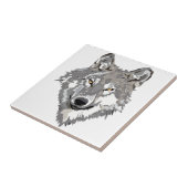 オオカミのデザイン タイル (側面)