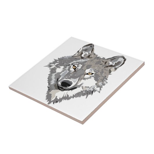 オオカミのデザイン タイル (側面)