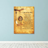 オオカミのドリームキャッチャーのコード キャンバスプリント (インサイチュ (ウッドフロア))