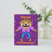 オオカミのハロウィン葉書 ポストカード (スタンド正面)