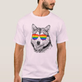 オオカミのプライド サングラス Tシャツ (正面)