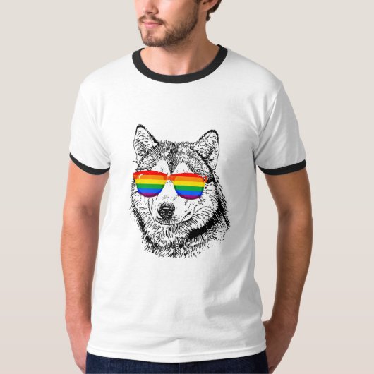 オオカミのプライド サングラス Tシャツ (正面)