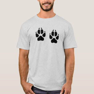 オオカミのプリント Tシャツ