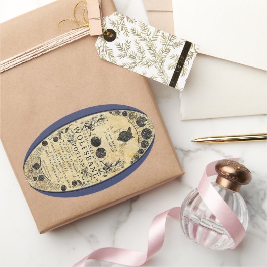 オオカミのポーションWolfsbane 楕円形シール (ギフト)