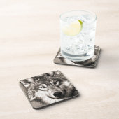 オオカミのポートレート コースター (右側)