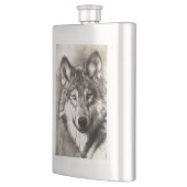 オオカミのポートレート フラスク (左)