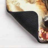 オオカミのポートレート マウスパッド (コーナー)