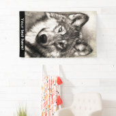 オオカミのポートレート 横断幕 (インサイチュ)