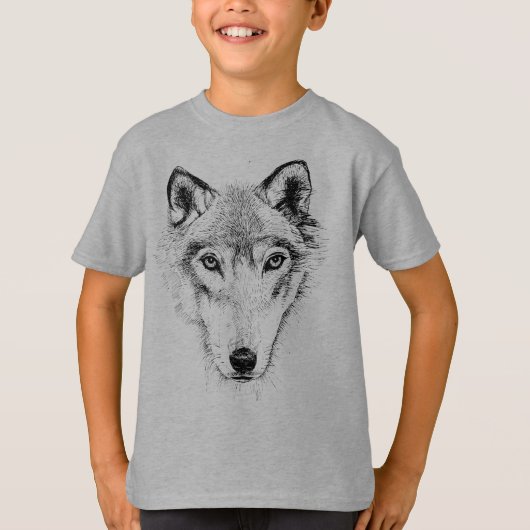 オオカミのワイシャツ Tシャツ (正面)