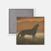 オオカミの一羽 マグネット (正面/裏面)