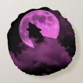 オオカミの丸い枕 ラウンドクッション (裏面)