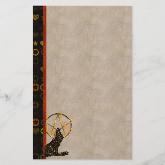 オオカミの五芒星 便箋 (正面)