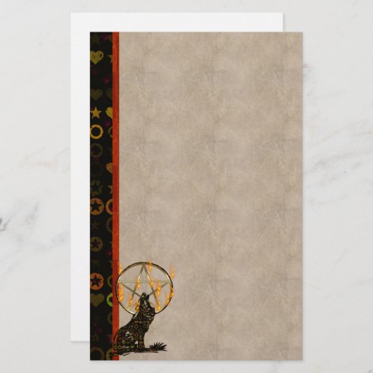 オオカミの五芒星 便箋 (正面/裏面)