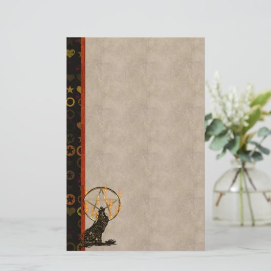 オオカミの五芒星 便箋 (スタンド正面)