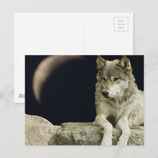 オオカミの休息 ポストカード (正面/裏面)