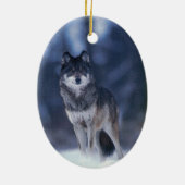 オオカミの保護者のオーナメント セラミックオーナメント (裏面)
