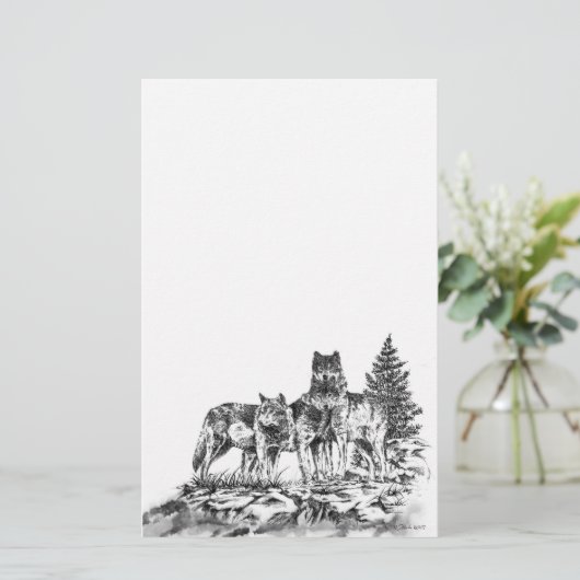 オオカミの兄弟 便箋 (スタンド正面)