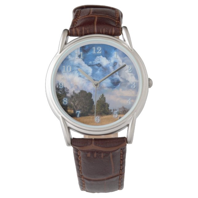 オオカミの兄弟 腕時計 (正面)