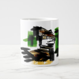 オオカミの冬の楽しみ ジャンボコーヒーマグカップ