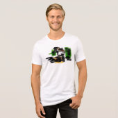 オオカミの冬の楽しみ トライブレンドTシャツ (正面全面)