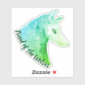 オオカミの友人グリーンウォーター色オオカミ シール (シート)