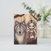 「オオカミの友達」のはがき ポストカード (スタンド正面)