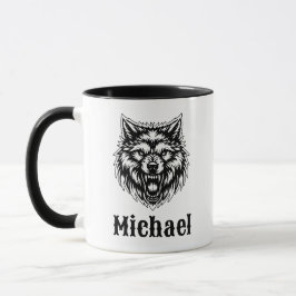 オオカミの名入れコーヒーカップ マグカップ