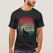 オオカミの吠える抽象的なスタイル Tシャツ (正面)