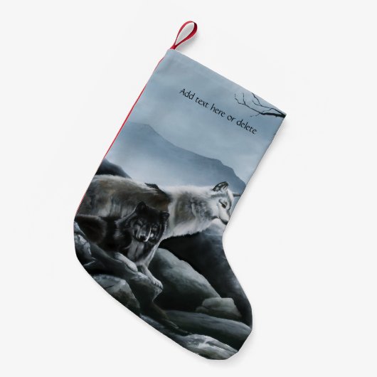 オオカミの城の守衛 スモールクリスマスストッキング (正面 (吊り時))
